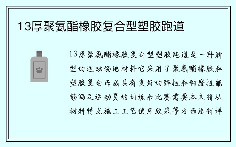 13厚聚氨酯橡胶复合型塑胶跑道