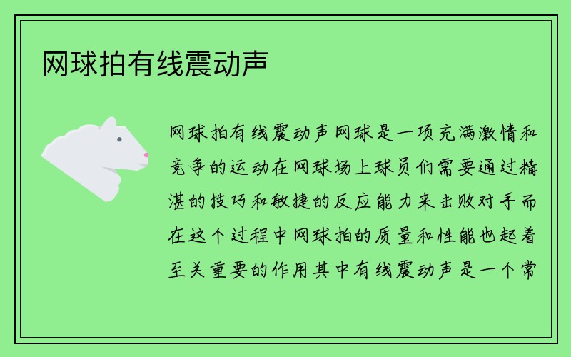 网球拍有线震动声