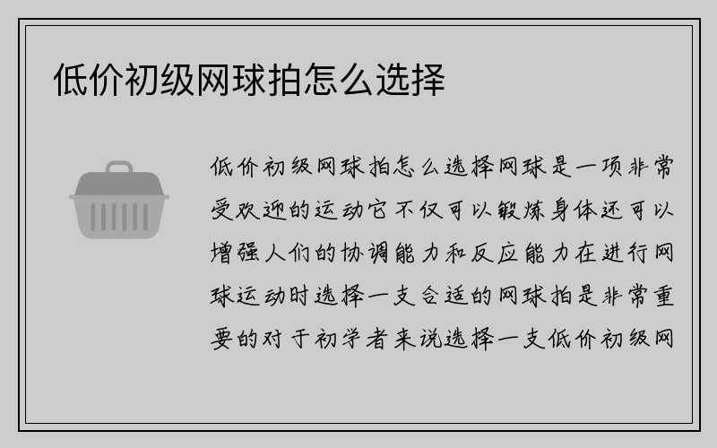 低价初级网球拍怎么选择